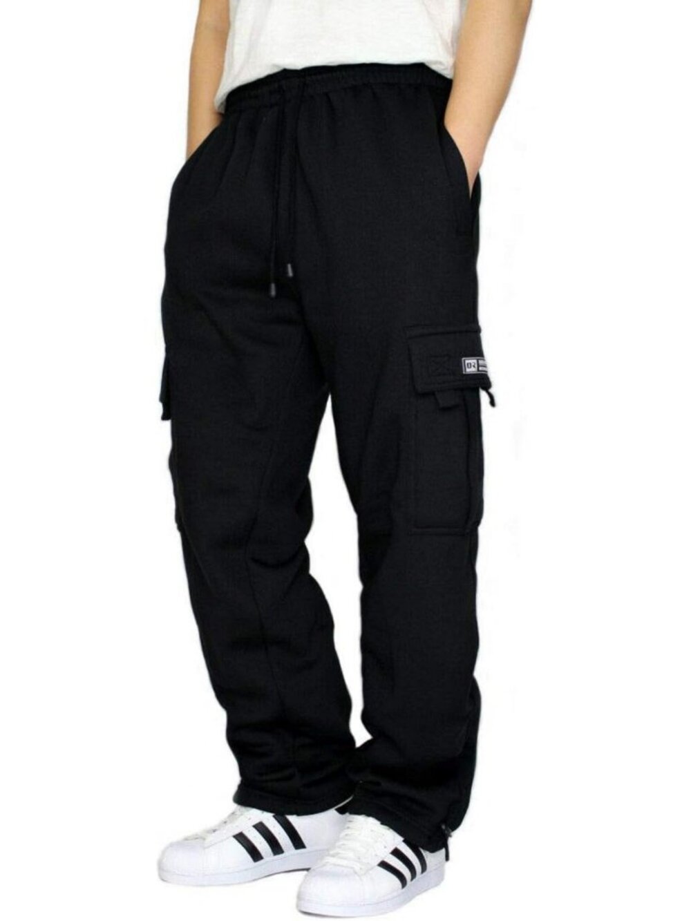 Cozy Heavyweight Fleece Cargo Sweatpants for Men | Comfortable & Stylish